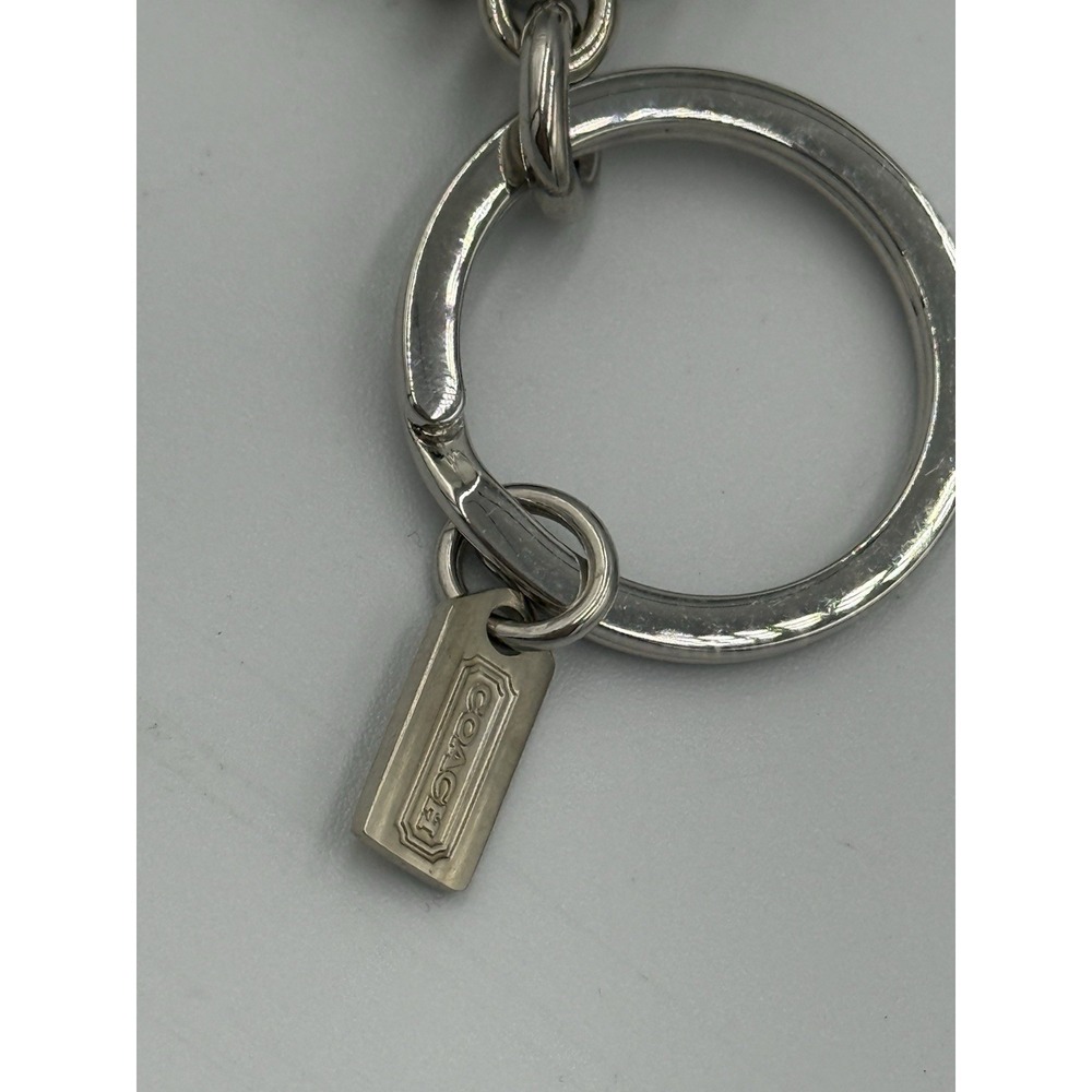 Coach Snowflake Crystal Detachable Keychain Charm Silver Holiday 93017 NWT - Picture 12 of 13